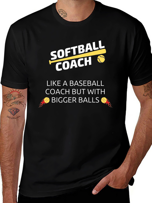 Softball Coach Funny Graphic T-Shirt