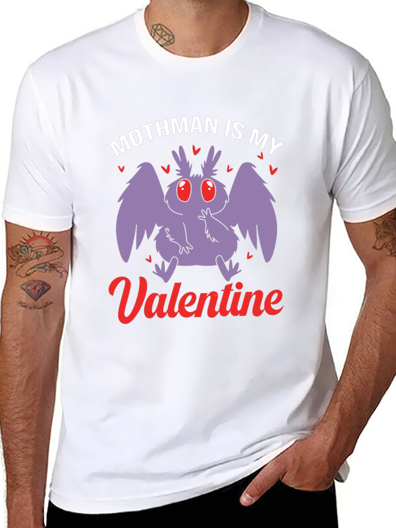 Mothman Valentines Day Graphic Tee