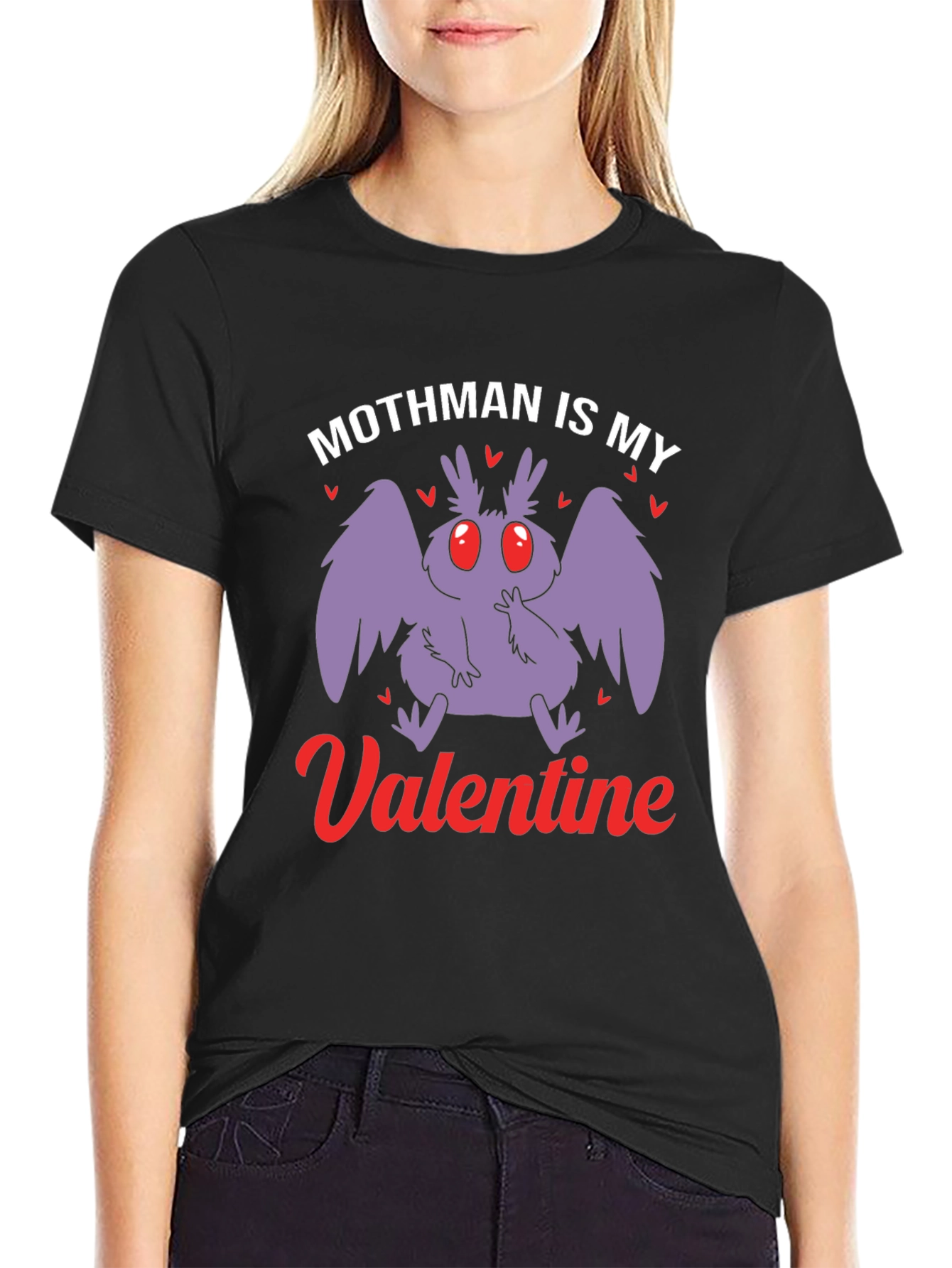 Mothman Valentines Day Graphic Tee