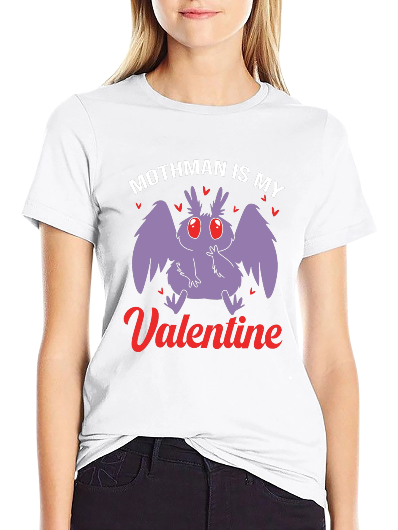 Mothman Valentines Day Graphic Tee