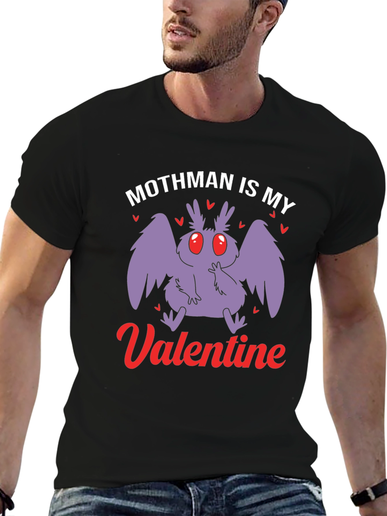 Mothman Valentines Day Graphic Tee