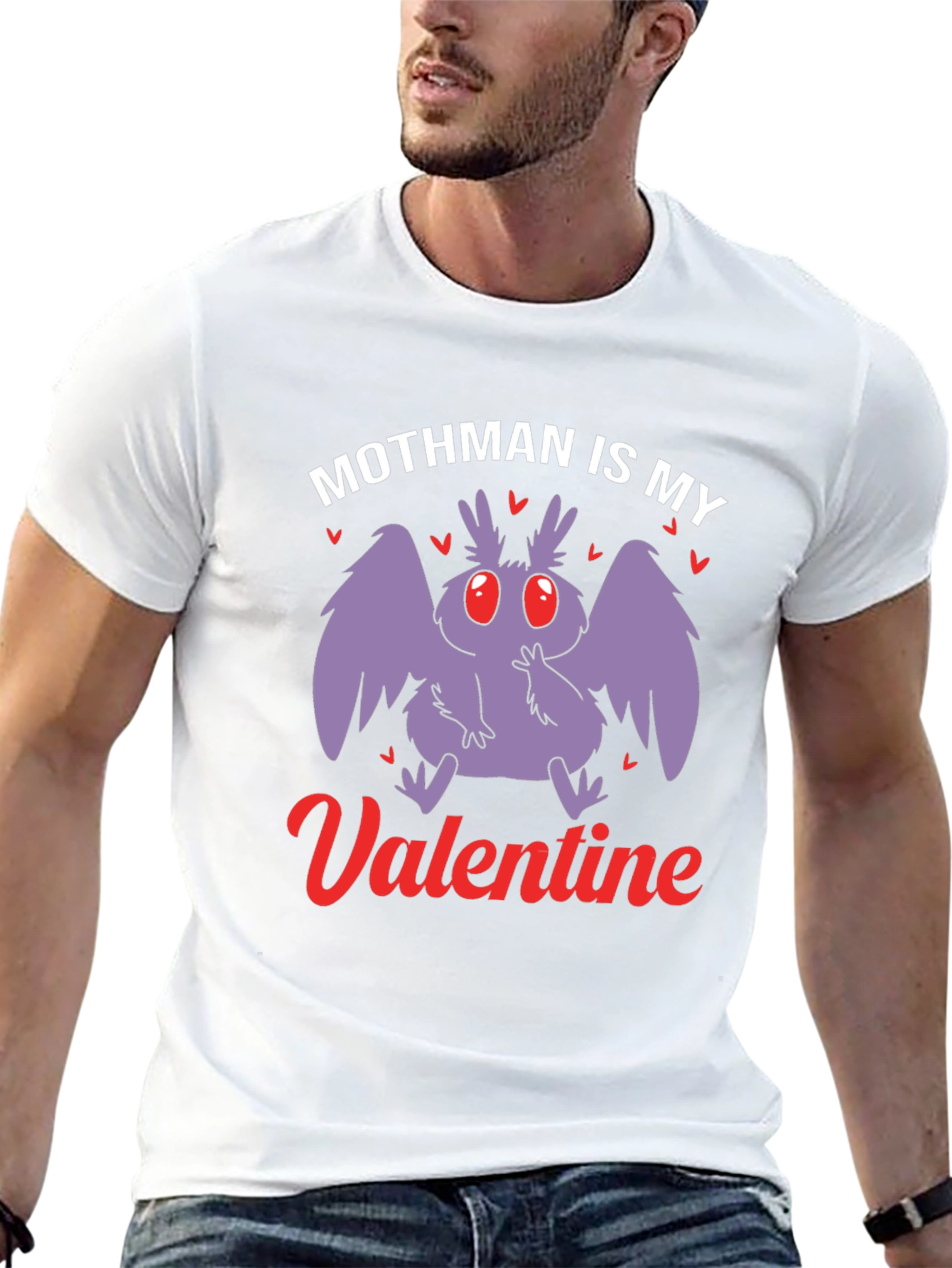 Mothman Valentines Day Graphic Tee
