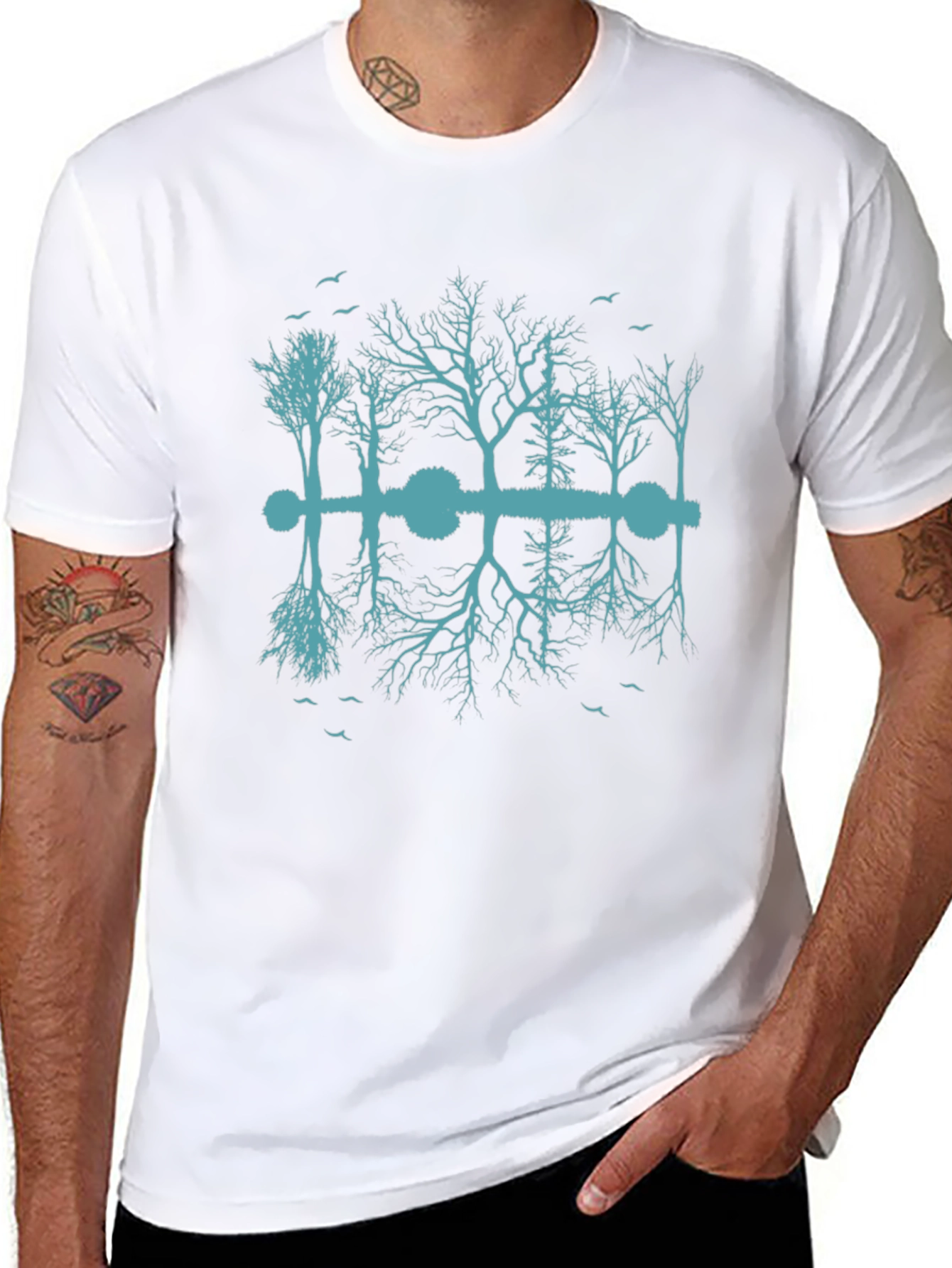 Acoustic Reflection Tee - Guitar Trees Design