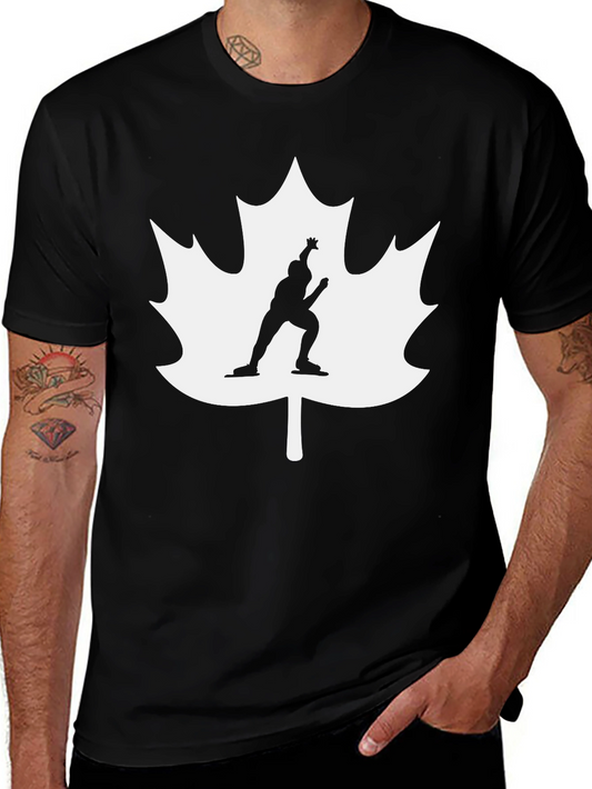 Canadian Pride Speed Skater Black T-Shirt