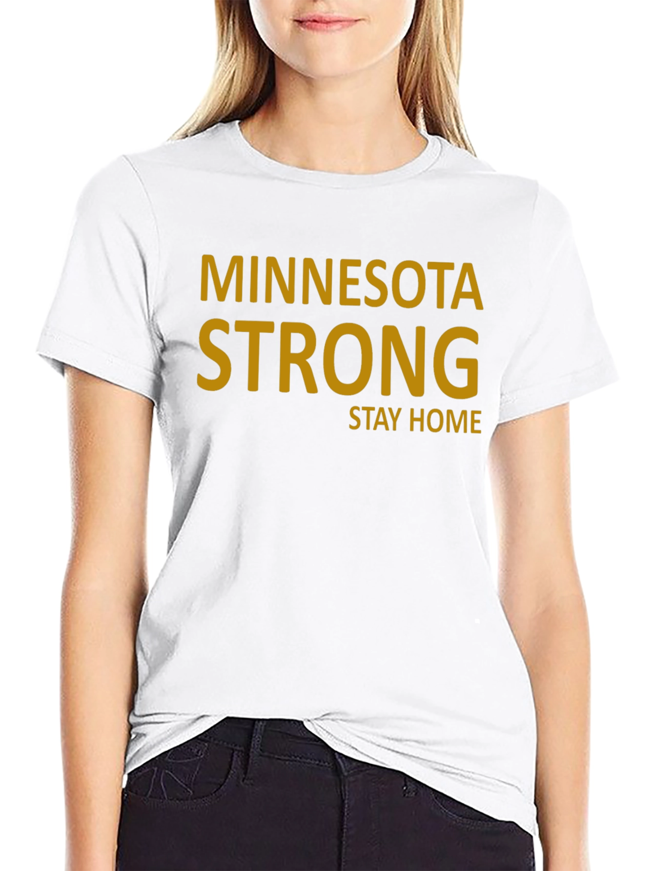 Minnesota Strong Stay Home Black Tee