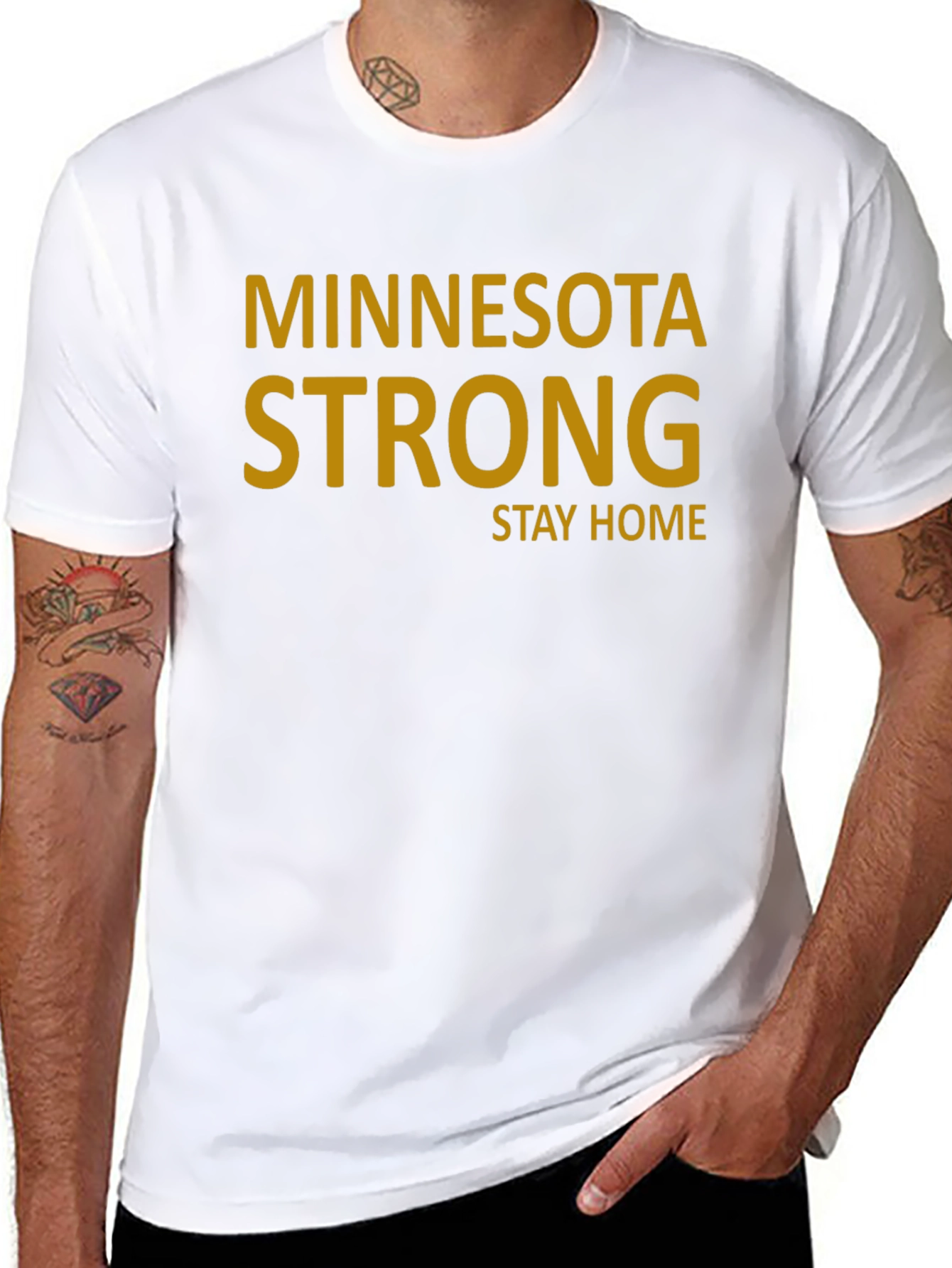 Minnesota Strong Stay Home Black Tee