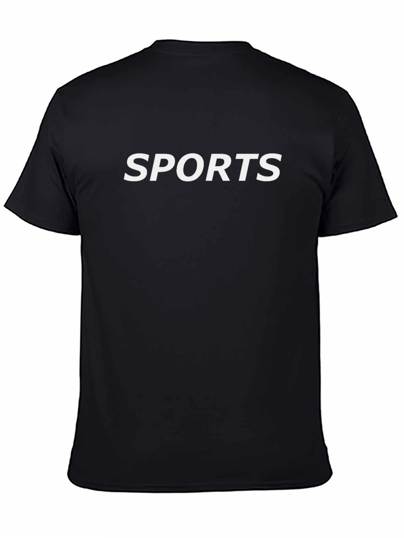 SPORTS Black Tee - Classic Style