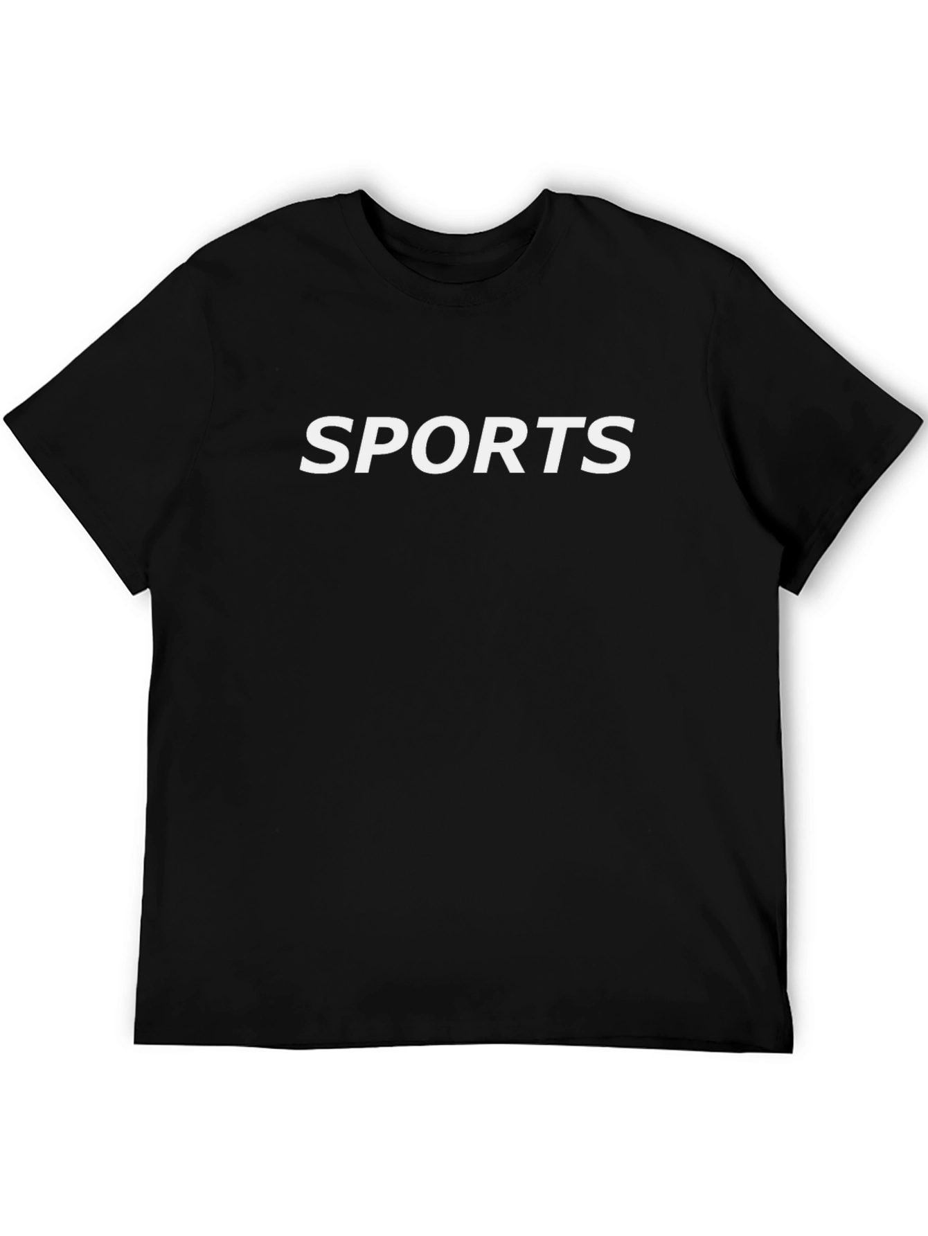 SPORTS Black Tee - Classic Style
