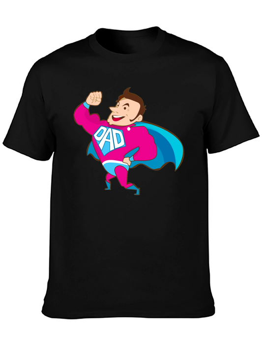 Super Dad Hero Graphic Novelty T-Shirt