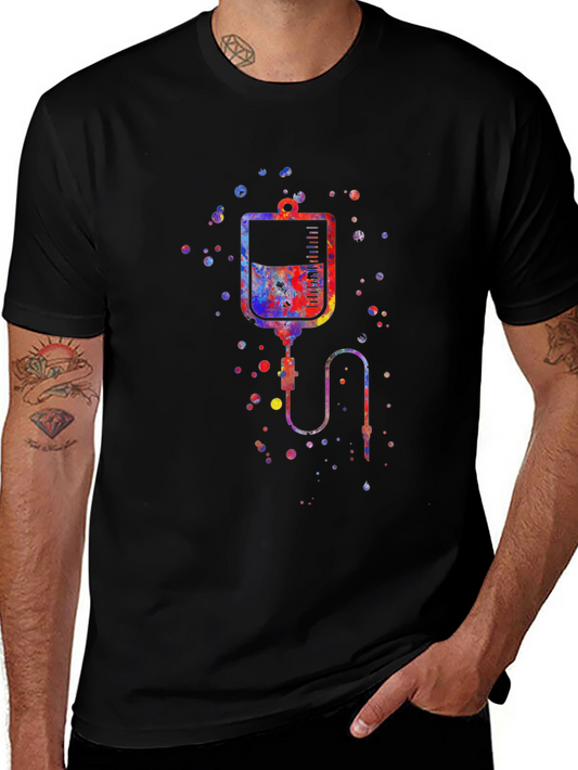 Watercolor IV Drip Graphic T-Shirt - Unisex