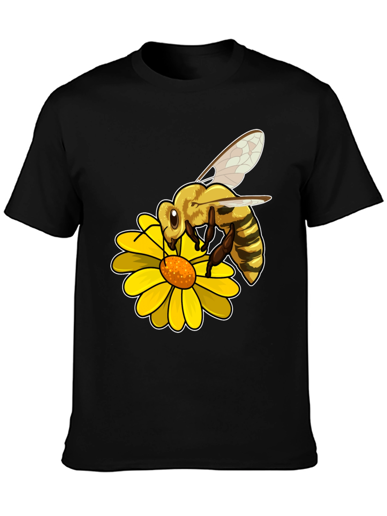 Bee on Flower Graphic Tee - Nature Lover T-Shirt