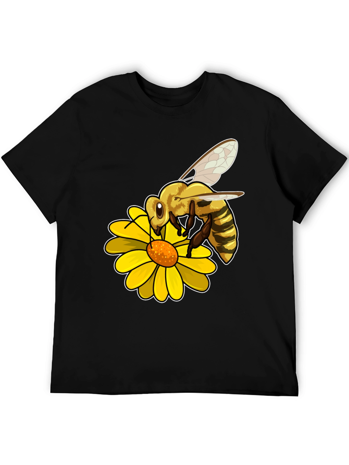 Bee on Flower Graphic Tee - Nature Lover T-Shirt