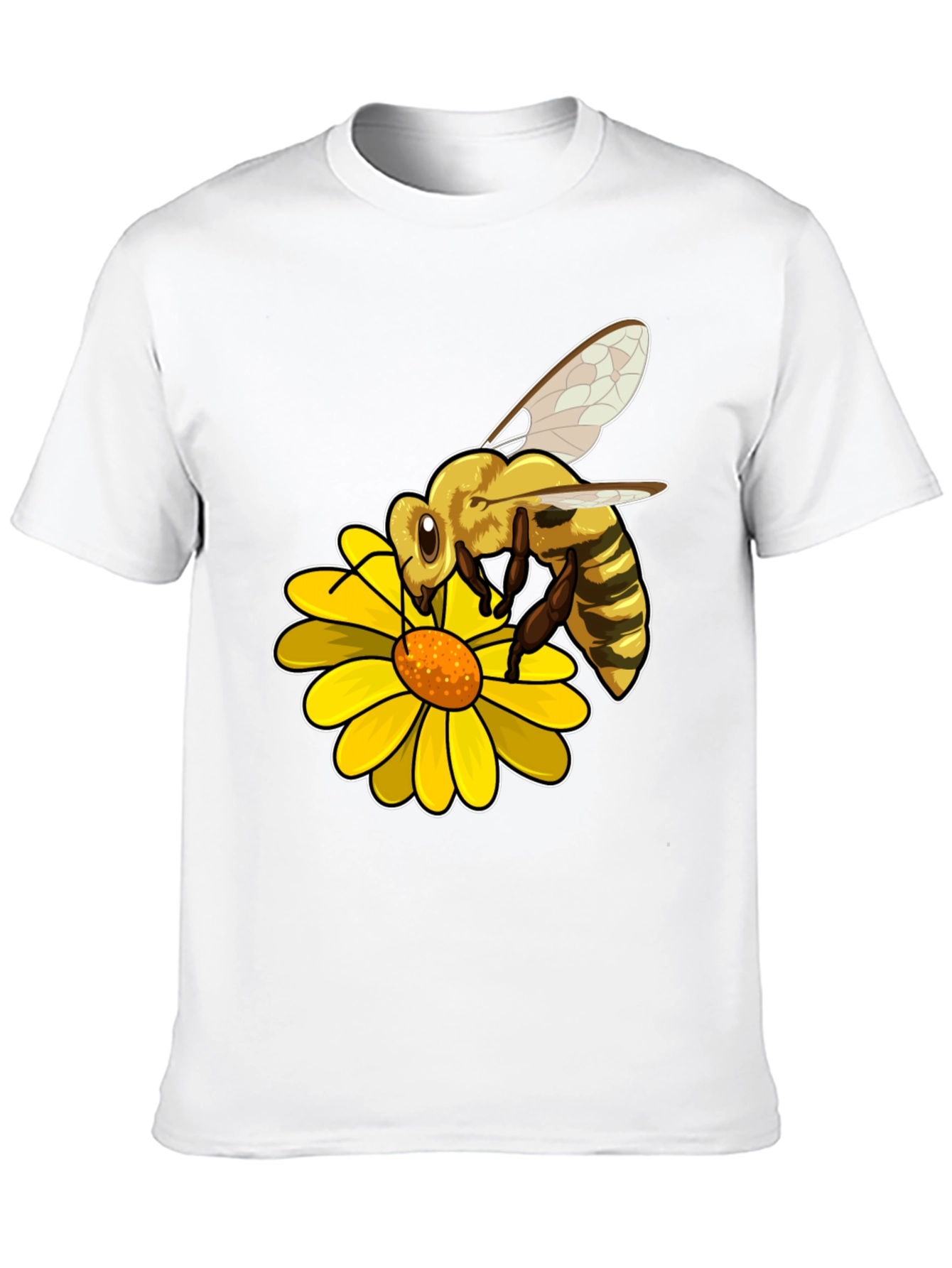 Bee on Flower Graphic Tee - Nature Lover T-Shirt