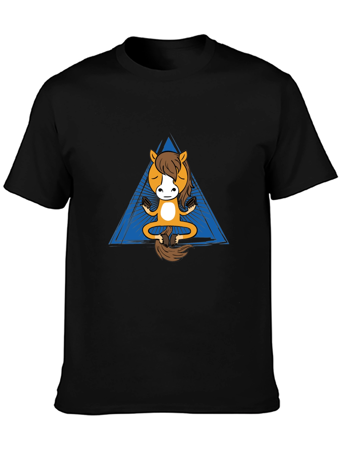 Zen Horse T-Shirt - Meditating Equine Design