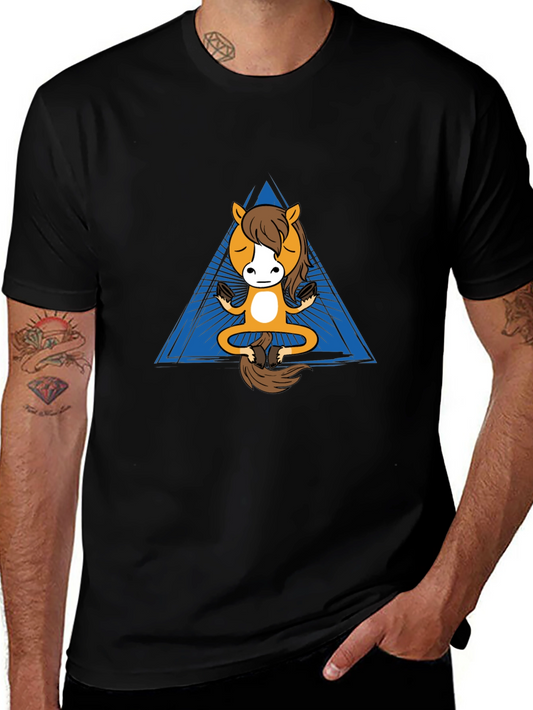 Zen Horse T-Shirt - Meditating Equine Design