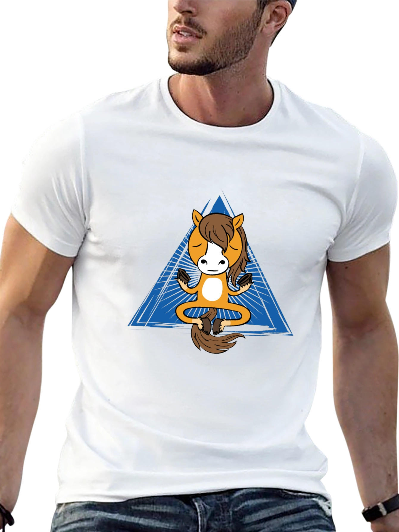 Zen Horse T-Shirt - Meditating Equine Design