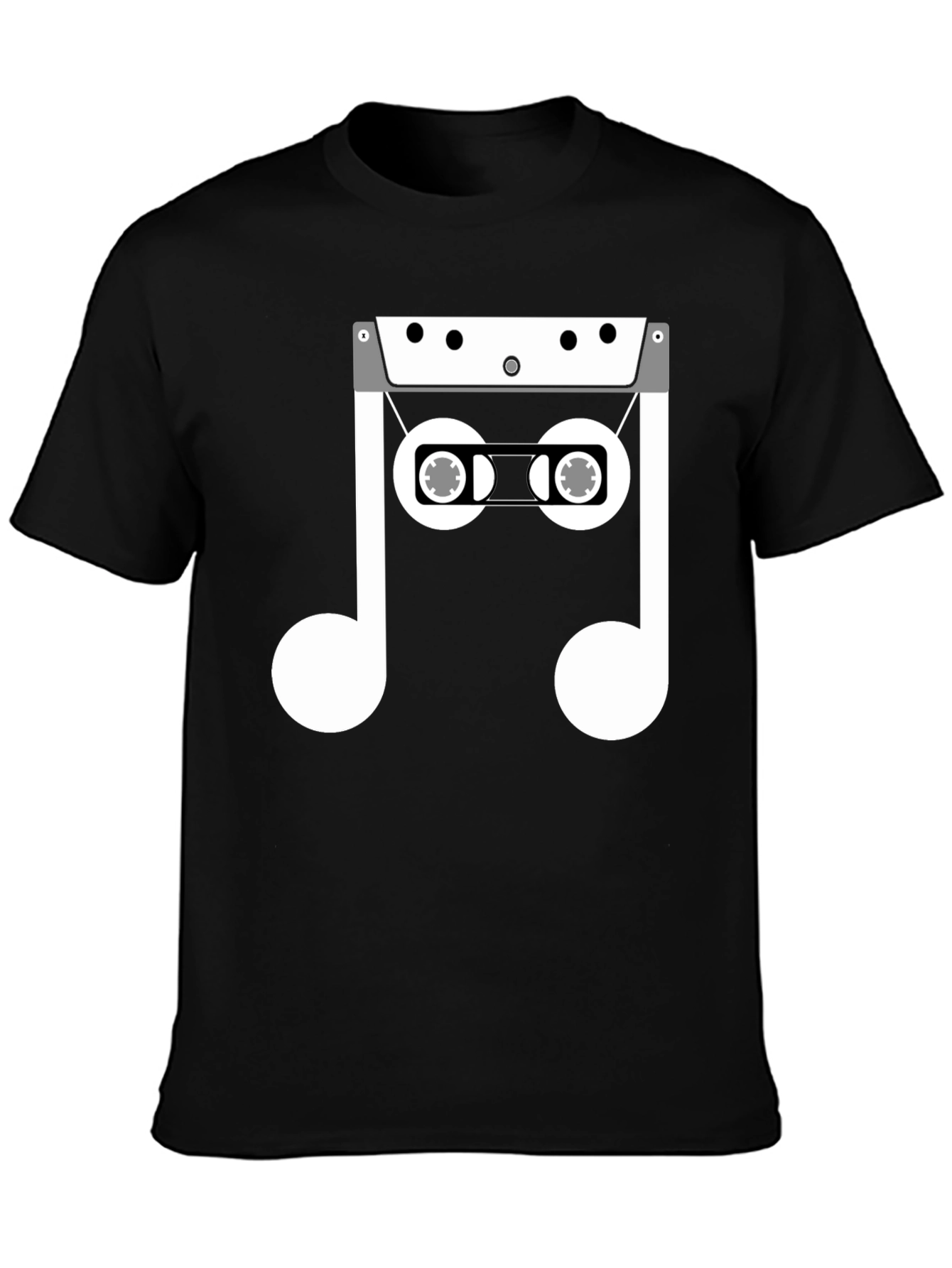 Cassette Tape Music Note Graphic T-Shirt