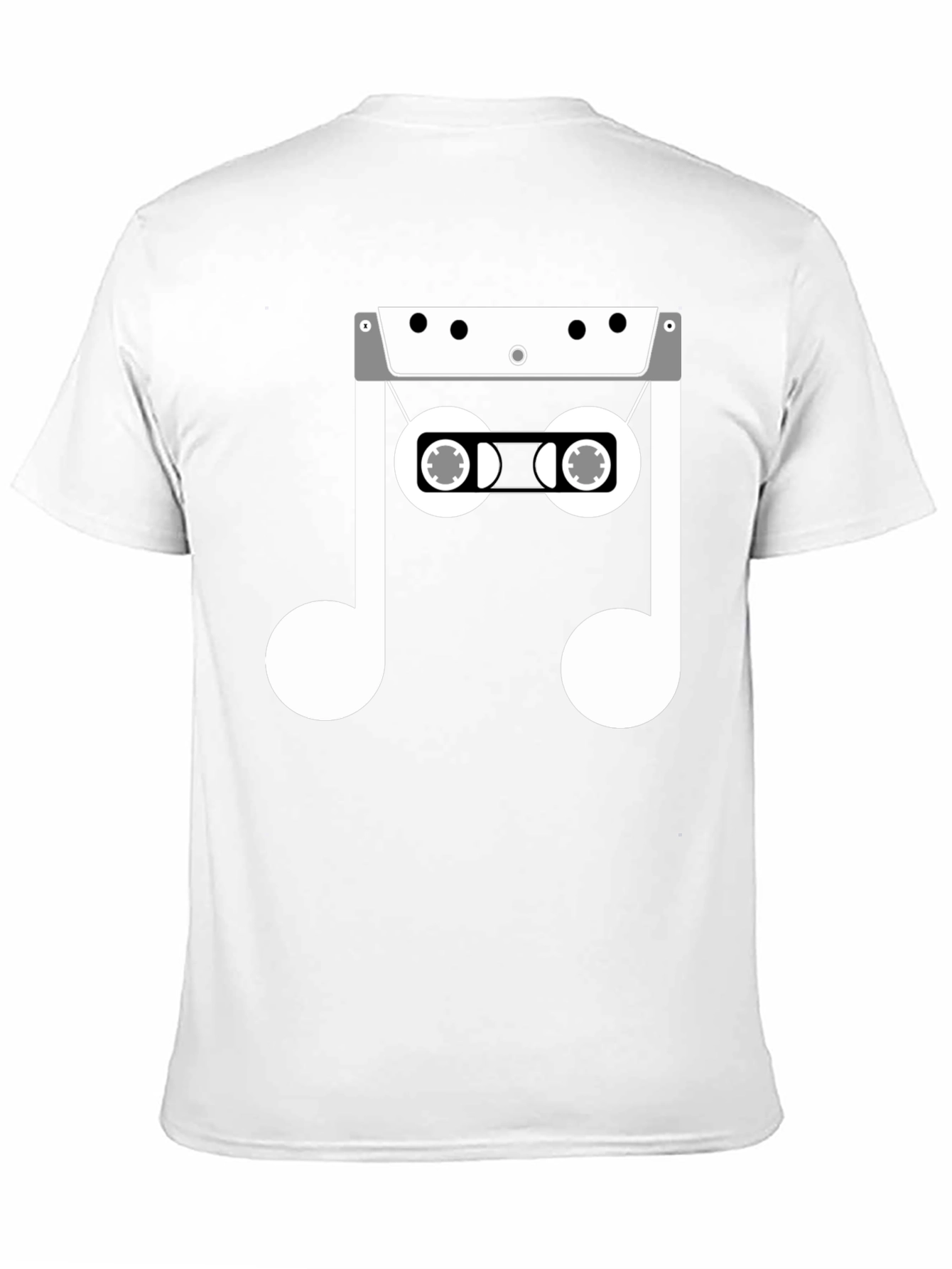 Cassette Tape Music Note Graphic T-Shirt