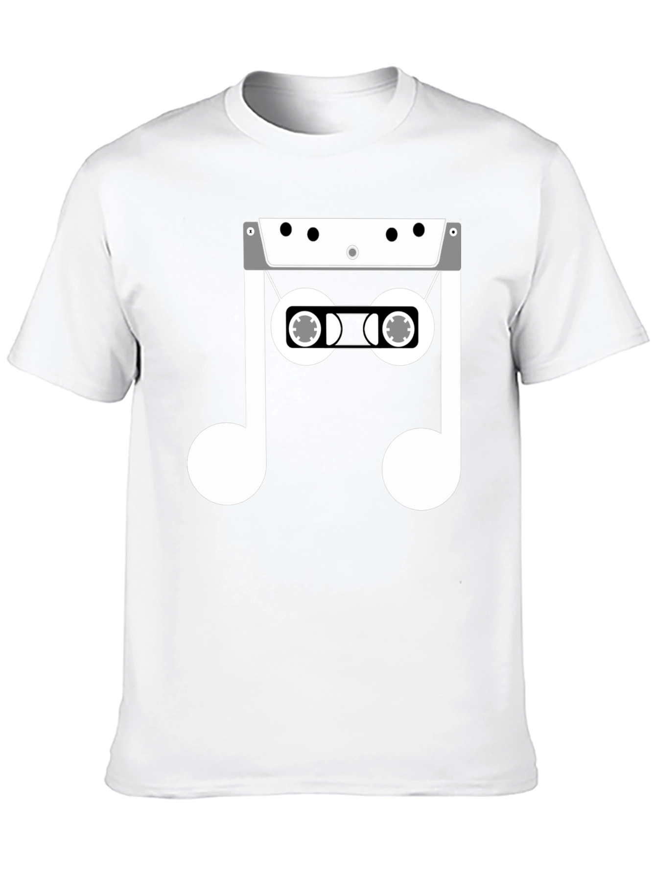 Cassette Tape Music Note Graphic T-Shirt