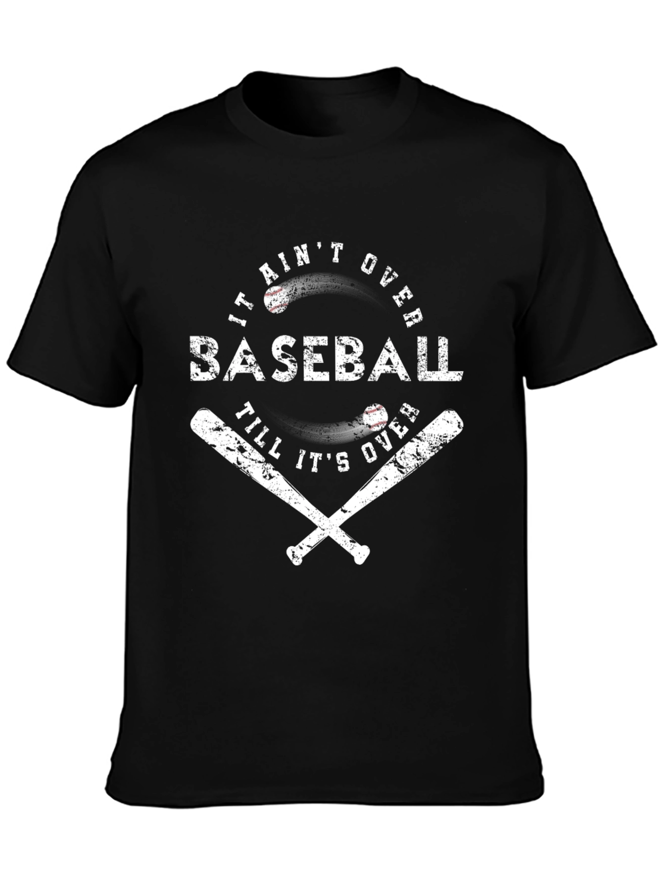 Baseball Graphic Tee - It Aint Over T-Shirt