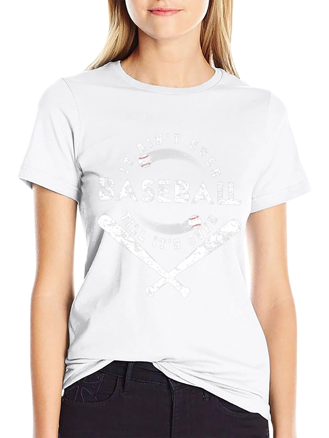 Baseball Graphic Tee - It Aint Over T-Shirt