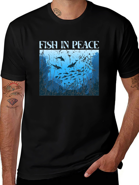 Fish in Peace Graphic Tee - Ocean Lover Shirt