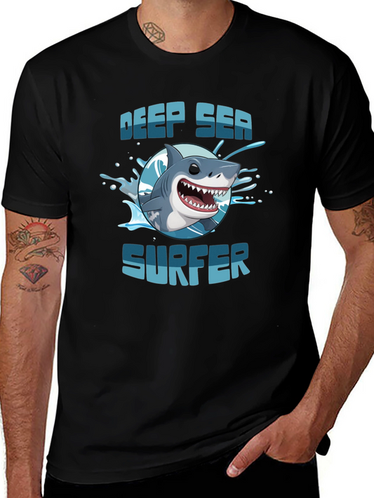 Deep Sea Surfer Graphic T-Shirt - Black Cotton Tee