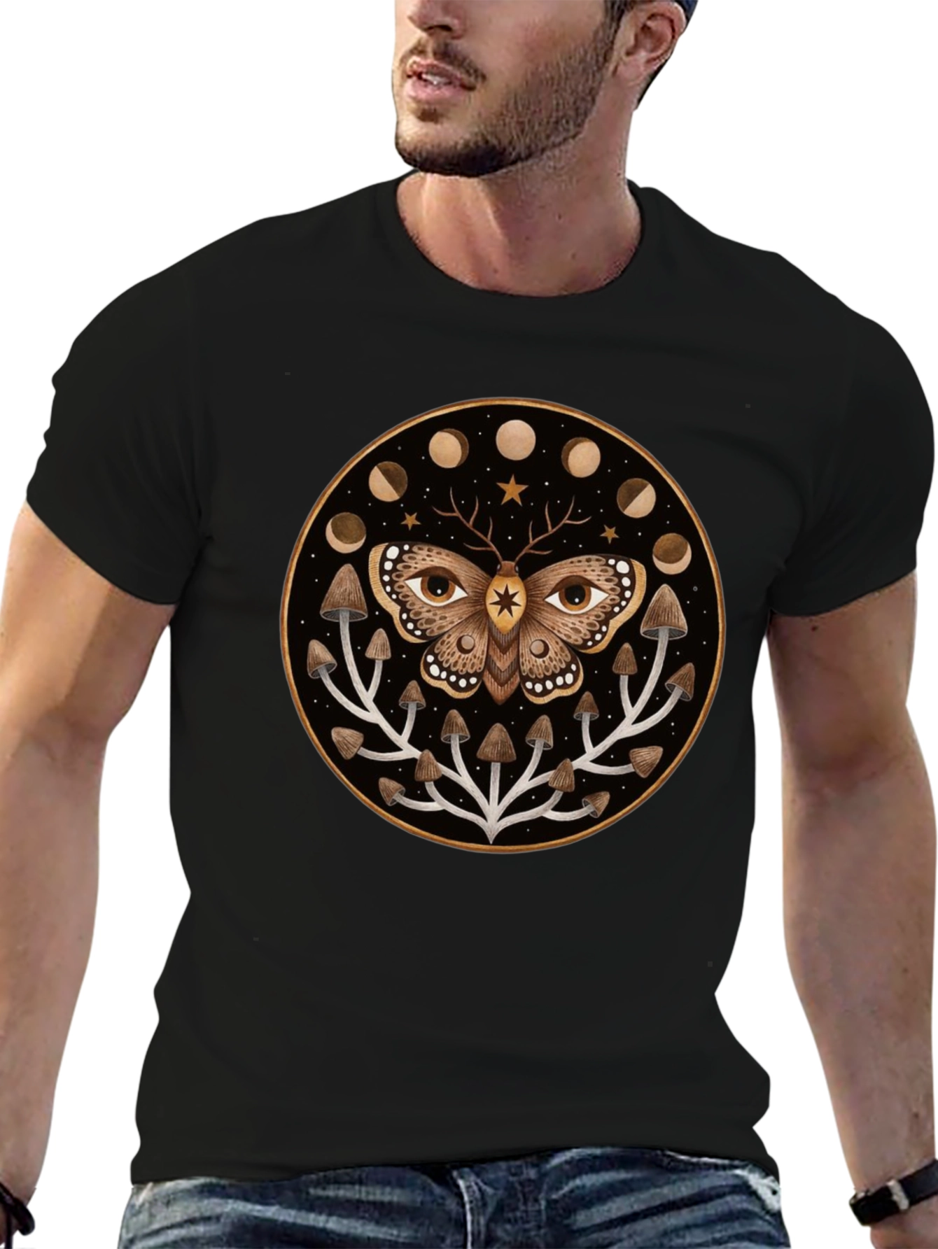 Moth & Mushroom Graphic Tee