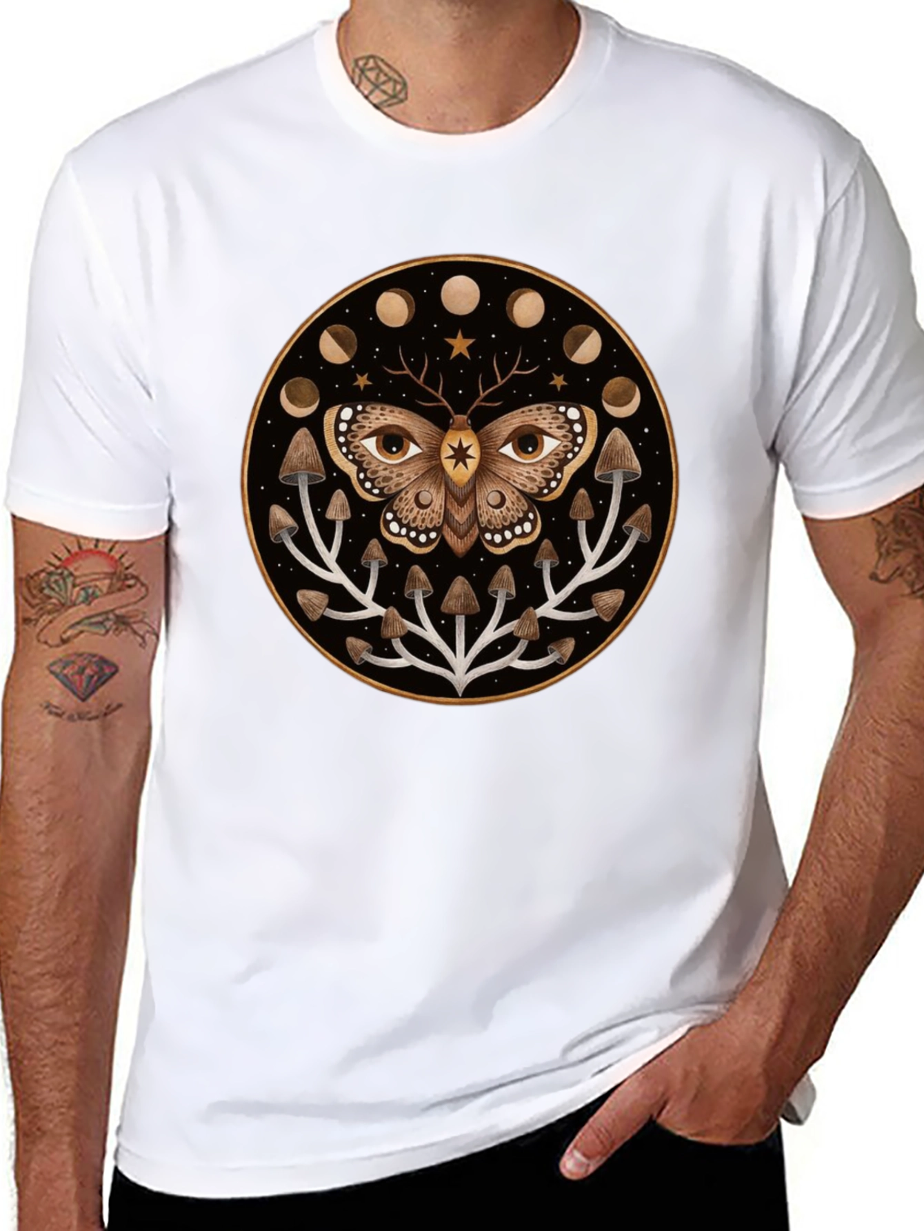 Moth & Mushroom Graphic Tee