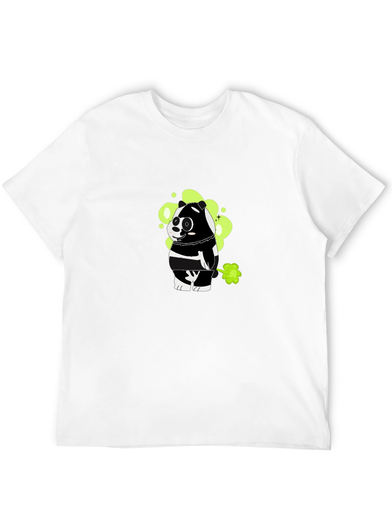 Funny Farting Panda Graphic Tee - Black Cotton T-Shirt