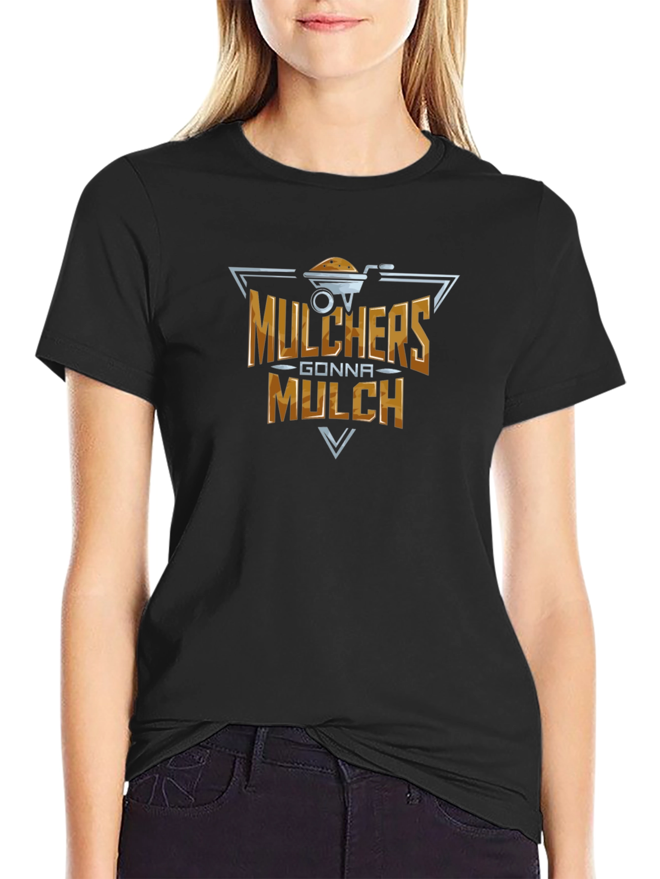 Mulchers Gonna Mulch Black Graphic Tee