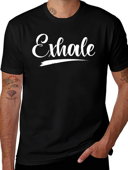 Exhale Graphic Tee - Stylish Black T-Shirt