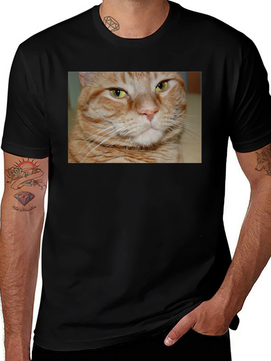 Ginger Cat Graphic T-Shirt - Mens Black Tee