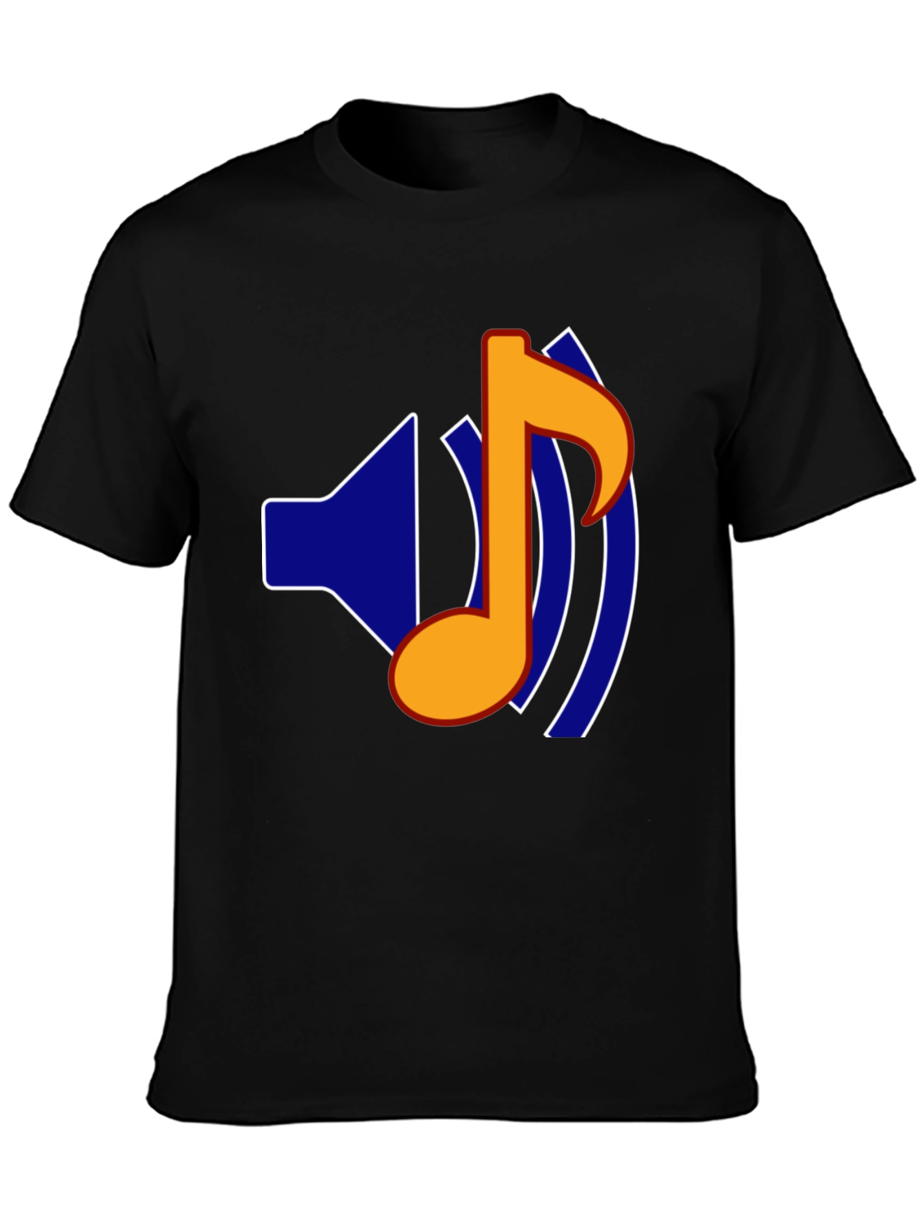 Music Note Graphic Black T-Shirt