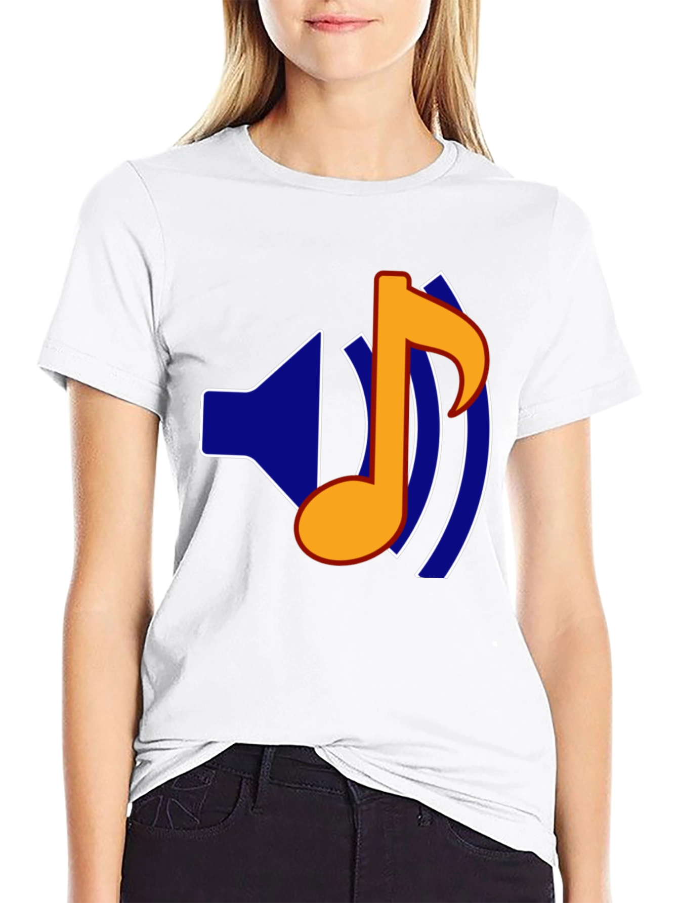 Music Note Graphic Black T-Shirt