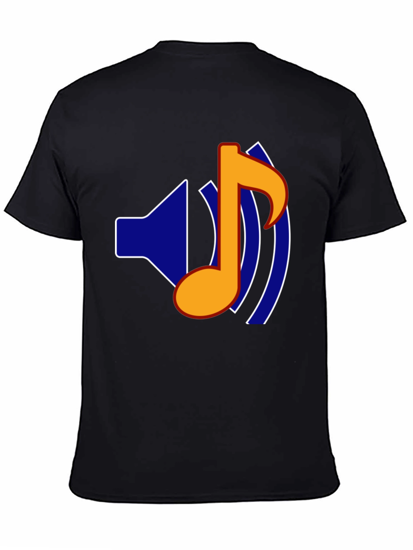 Music Note Graphic Black T-Shirt
