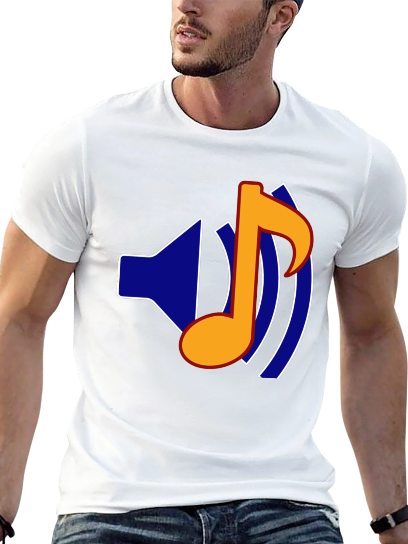 Music Note Graphic Black T-Shirt