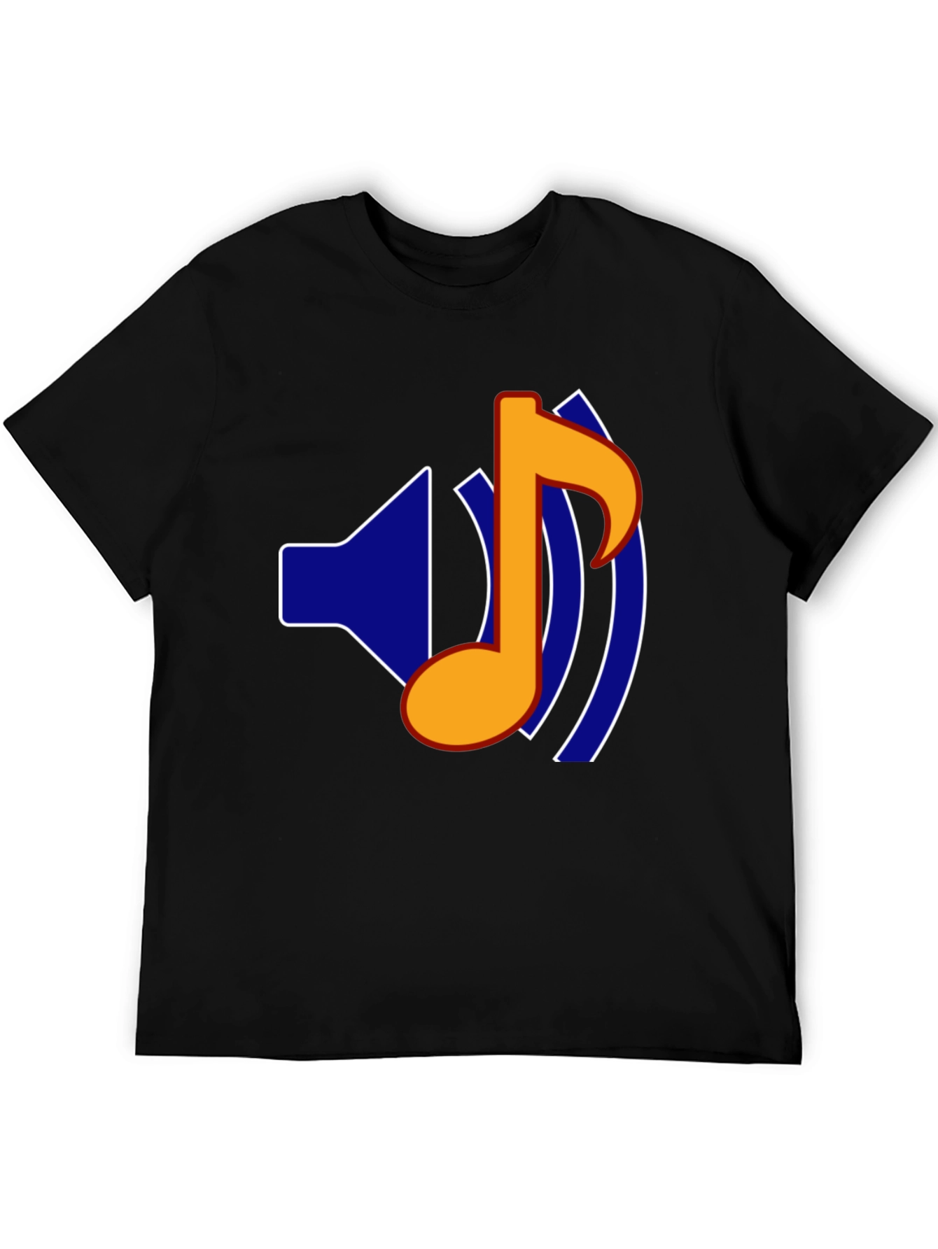 Music Note Graphic Black T-Shirt